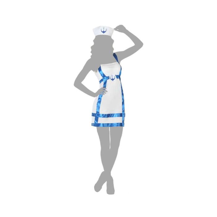 Disfraz de Marinera para Mujer Adulto - Blanco, Tallas M-L, Polyester, Temática Marineros 2