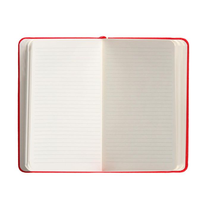 Cuaderno Con Gomilla Antartik Notes Tapa Dura A6 Hojas Rayas Rojo 100 Hojas 80 gr Fsc 7