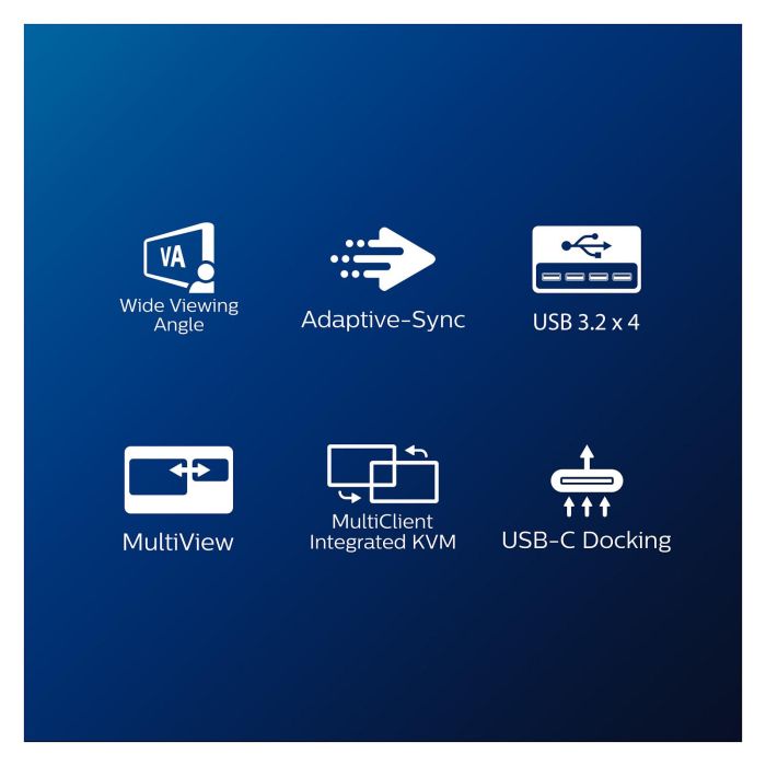 Philips Monitor 346B1C/00 34" (86,4cm) 3440x1440 UWQHD Curvo 100Hz USB-C Altavoces Negro 6