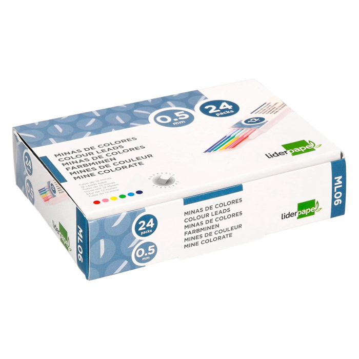 Liderpapel Minas Colores Surtidos Estuche 12 Minas Borrables 0,5 mm 8