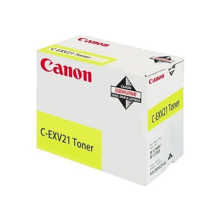 Canon Tóner C-EXV21 Amarillo Original, 14000 páginas para iRC3080, iIRC2880, iRC3380