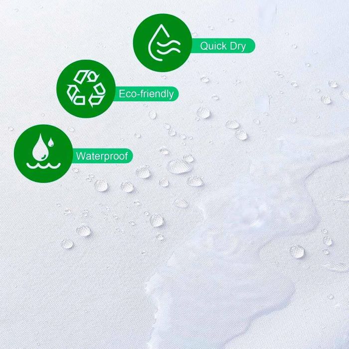 Exma Cortina de Baño Basic Blanca 180 x 180 cm Impermeable Anti-moho Apta Lavadora 2