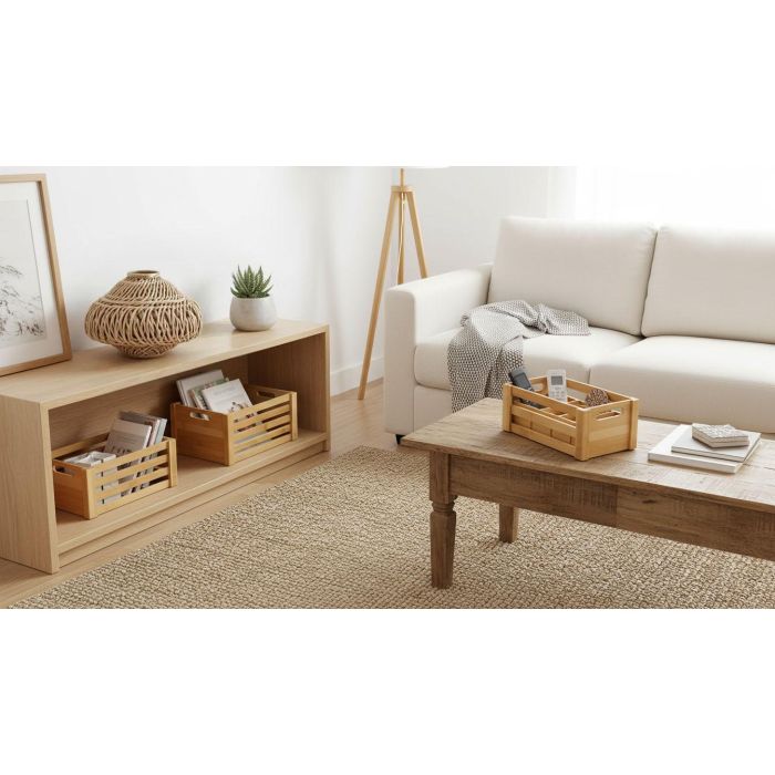 Inde Set 3 Cajas Bambú Organización 30.5x23x15.2 cm y 28x18 cm (6 Unidades) 4