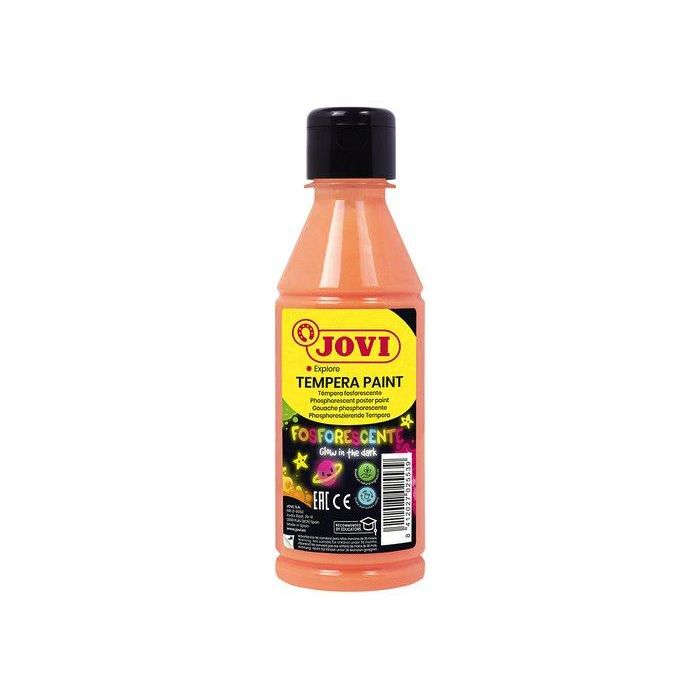 Tempera Jovi Liquida Fosforescente 250 Ml (Botella) Naranja