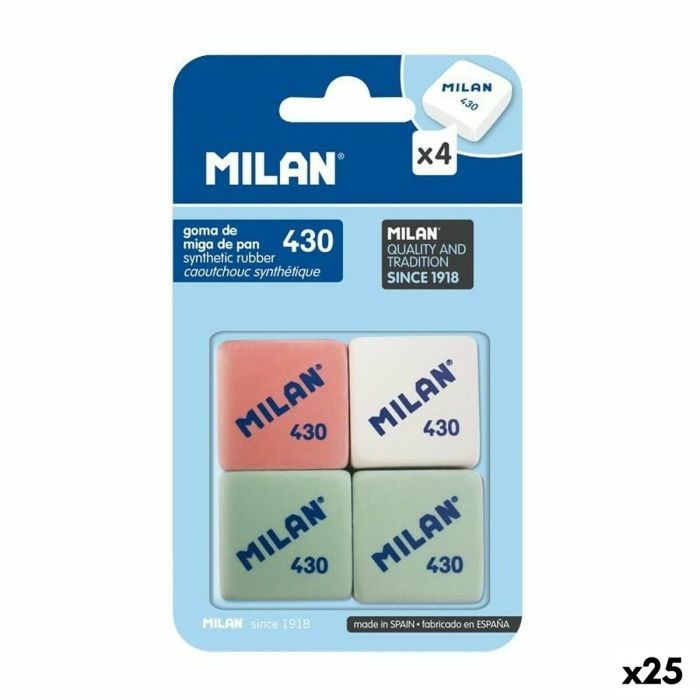 Set de Gomas de Borrar Milan 4 Piezas (25 Unidades) 0 Set de Gomas de Borrar Milan 4 Piezas (25 Unidades) 0