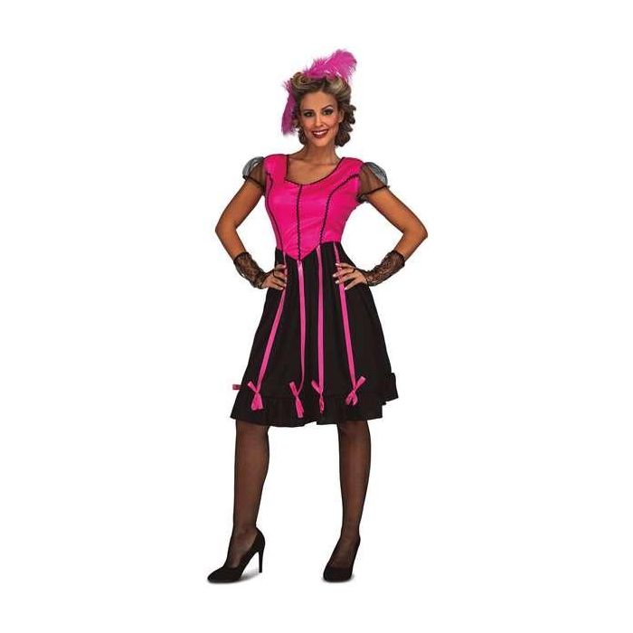 Disfraz señorita saloon rosa ml (tocado, vestido y mitones) Disfraz señorita saloon rosa ml (tocado, vestido y mitones)