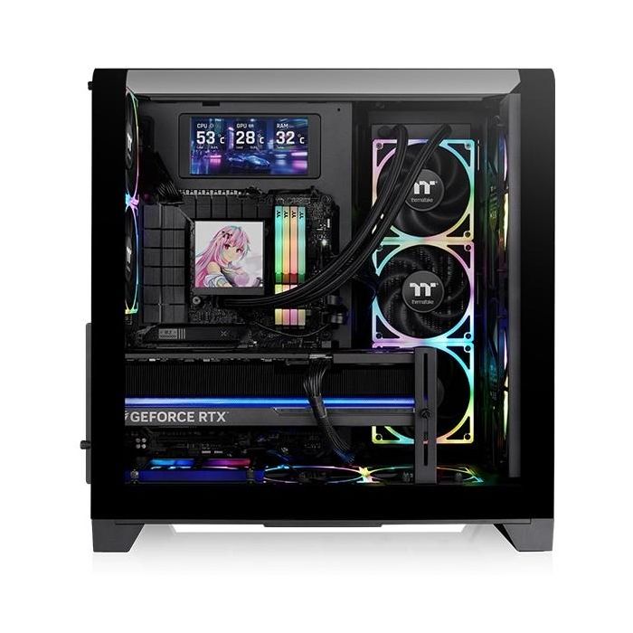 Thermaltake View 390 Air Black - Midi Tower PC, Negro, ATX/Micro ATX/Mini-ITX, Vidrio Templado, Juego 1 Thermaltake View 390 Air Black - Midi Tower PC, Negro, ATX/Micro ATX/Mini-ITX, Vidrio Templado, Juego 1