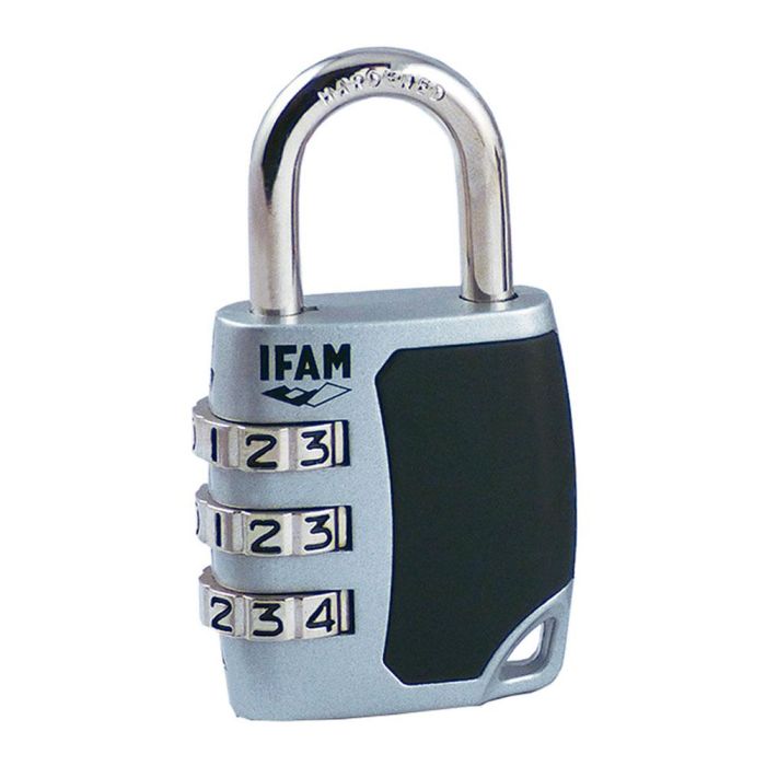Ifam Candado C35s Zinc 34,5mm Arco Ø4,7mm con Combinación para Taquillas, Maletas y Baúles