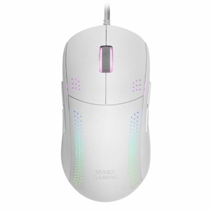 Ratón Gaming con LED Mars Gaming MMPROW Blanco