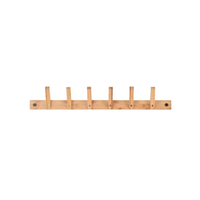 Domo Pack Living Colgador de Bambú 2 en 1 Vertical u Horizontal, Perchero de 6 Perchas, Madera, Medidas 26x7x76cm 1