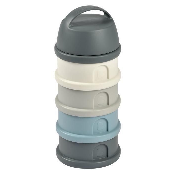 Beaba, caja de dosser, 4 compartimentos, gris mineral / azul 3 Beaba, caja de dosser, 4 compartimentos, gris mineral / azul 3