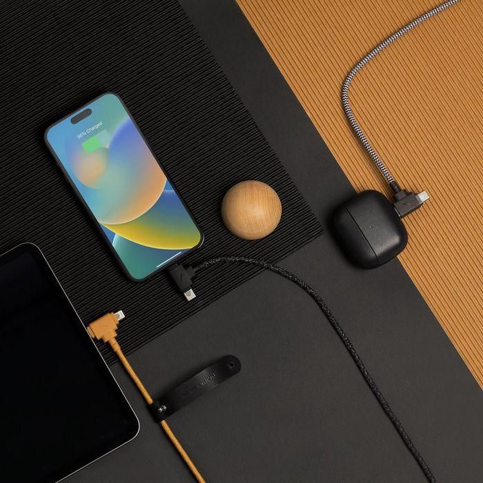 Native Union Belt Cable Carga Universal 2 en 1 USB-C / Lightning 1.5M Kraft - 60W, Ecológico y Ultra Duradero con Fibra Aramida 4 Native Union Belt Cable Carga Universal 2 en 1 USB-C / Lightning 1.5M Kraft - 60W, Ecológico y Ultra Duradero con Fibra Aramida 4