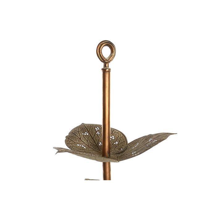 DKD Home Decor Frutero Tropical de Metal Dorado con Diseño Hoja y 3 Pisos - 80 cm Alto x 42 cm Ancho x 42 cm Largo 2 DKD Home Decor Frutero Tropical de Metal Dorado con Diseño Hoja y 3 Pisos - 80 cm Alto x 42 cm Ancho x 42 cm Largo 2