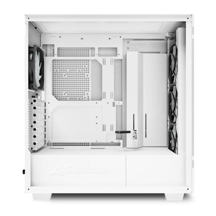 Sharkoon REBEL C50 Caja PC ATX Full Tower RGB Color Blanco Cristal Templado 4 Ventiladores PWM ARGB Alto Flujo Aire USB-C 4