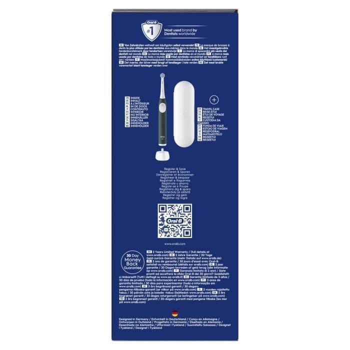 Cepillo de dientes eléctrico - ORAL B - Serie iO2 - Verde bosque + Estuche de viaje 4 Cepillo de dientes eléctrico - ORAL B - Serie iO2 - Verde bosque + Estuche de viaje 4