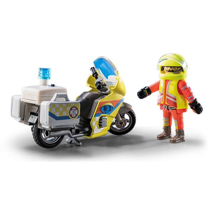 Playmobil Moto De Emergencias Con Luz Intermitente 71205, Médico De Rescate Con Accesorios 1