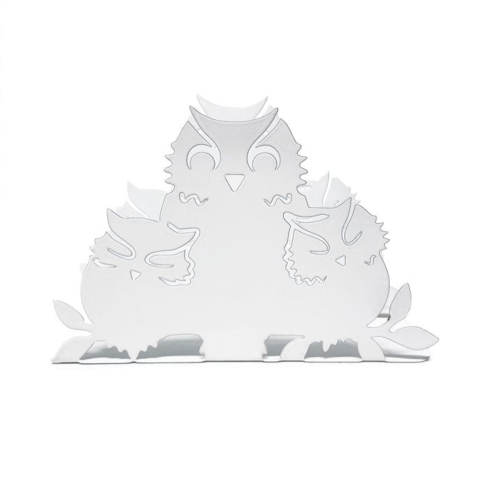 Servilletero Versa Blanco Metal Acero Hierro 4,5 x 10 x 15 cm 0 Servilletero Versa Blanco Metal Acero Hierro 4,5 x 10 x 15 cm 0
