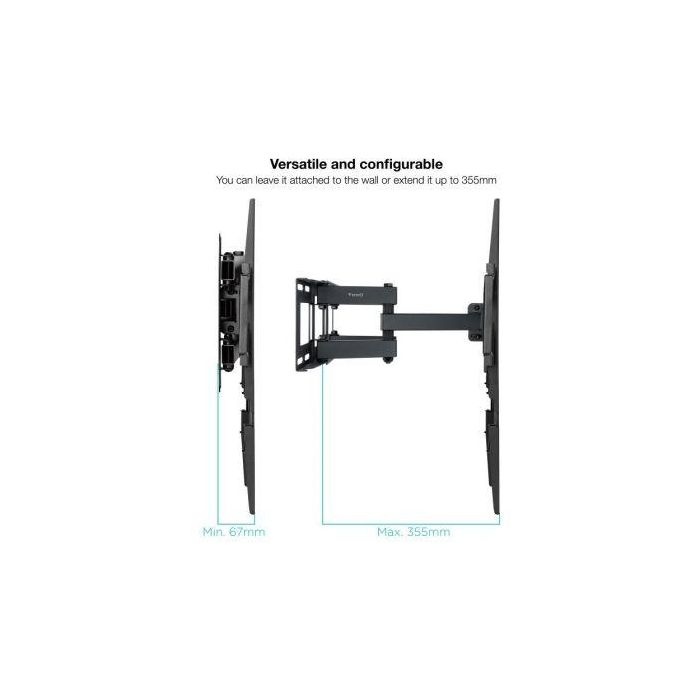 Soporte de Pared Giratorio/ Inclinable/ Nivelable TooQ LP7846TN-B para TV de 32-70"/ hasta 40kg 3 Soporte de Pared Giratorio/ Inclinable/ Nivelable TooQ LP7846TN-B para TV de 32-70"/ hasta 40kg 3