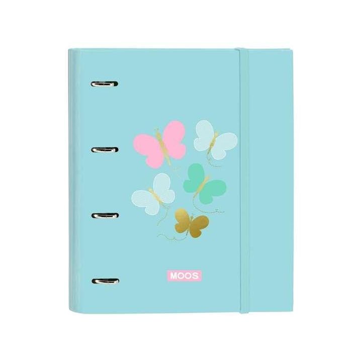Carpeta de anillas Moos Butterflies Azul 27 x 32 x 3.5 cm Carpeta de anillas Moos Butterflies Azul 27 x 32 x 3.5 cm
