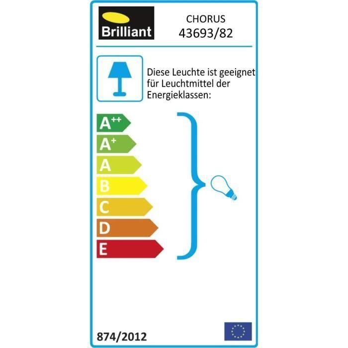BRILLIANT CHORUS Lámpara de mesa LED - E27 - 1x10W - Color acero 1 BRILLIANT CHORUS Lámpara de mesa LED - E27 - 1x10W - Color acero 1