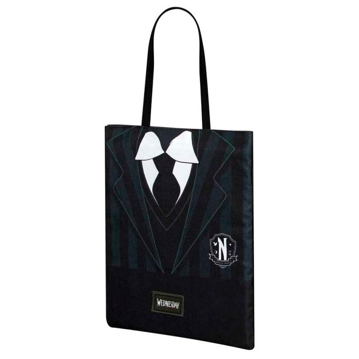 Wednesday Miércoles Bolsa de la Compra Shopping Bag, Negro, Algodón, 40 x 34 x 1 cm 1 Wednesday Miércoles Bolsa de la Compra Shopping Bag, Negro, Algodón, 40 x 34 x 1 cm 1
