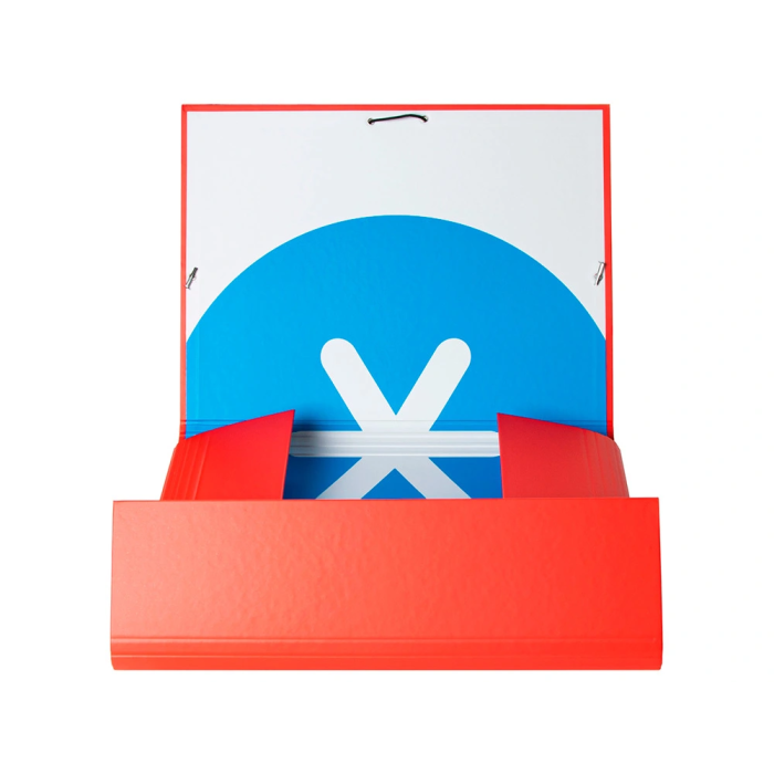 Antartik Carpeta Gomas Tres Solapas Cartón Forrado A4 Color Rojo 7
