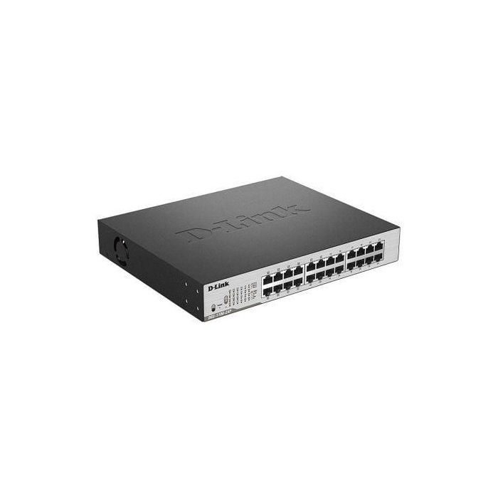 SWITCH SMART MANAGED D-LINK DGS-1100-24P - 24 PUERTOS 10/100/1000 - ALIMENTACIÓN POE (12 PUERTOS) - AUTO SURVEILLANCE/VOICE VLAN - CON VENTILADOR