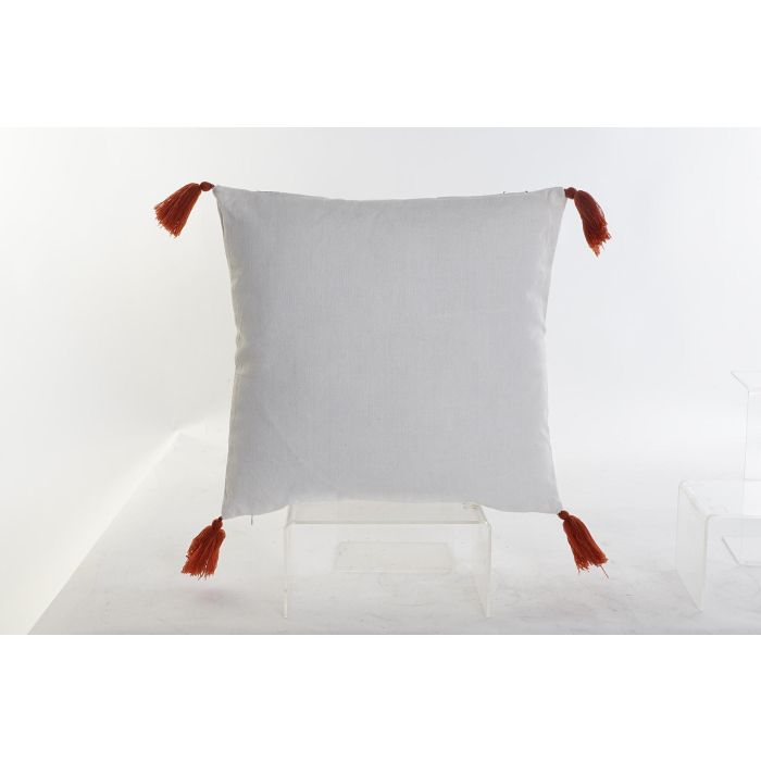 DKD Home Decor Cojin Africano Etnico Colonial Blanco Negro 45 x 45 cm Poliester (4 Unidades) 3