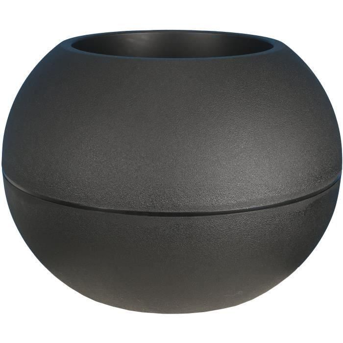 Riviera Maceta de Granito en Forma de Bola Diámetro 50 cm Color Negro 0 Riviera Maceta de Granito en Forma de Bola Diámetro 50 cm Color Negro 0