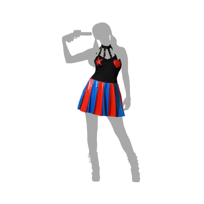 Disfraz Arlequín Halloween Negro Vestido Mujer Adulto XS-S 4