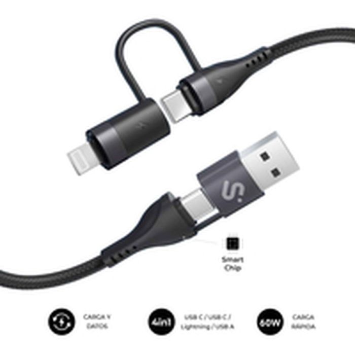 Cable HDMI Subblim SUBCAB-4IN101 Negro 1,2 m 5