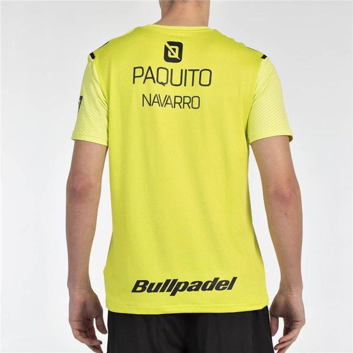 Camiseta de Manga Corta Hombre Bullpadel Paquito 25V Amarillo Pádel 45 1/3 3