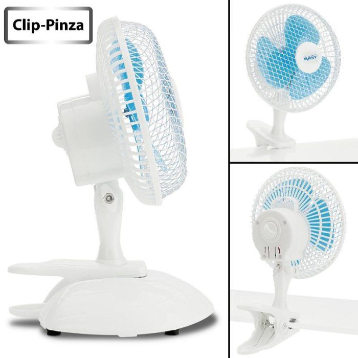 AVANT Ventilador 2 en 1 Sobremesa y Pinza, 6 Pulgadas, 15W, 3 Velocidades, Modelo AVANT