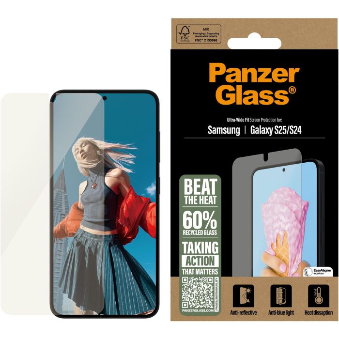 PanzerGlass All-in-One Protector de Pantalla Samsung Galaxy S25 / S24 Ultra, Resistente a Rayones y Golpes, Transparente 1