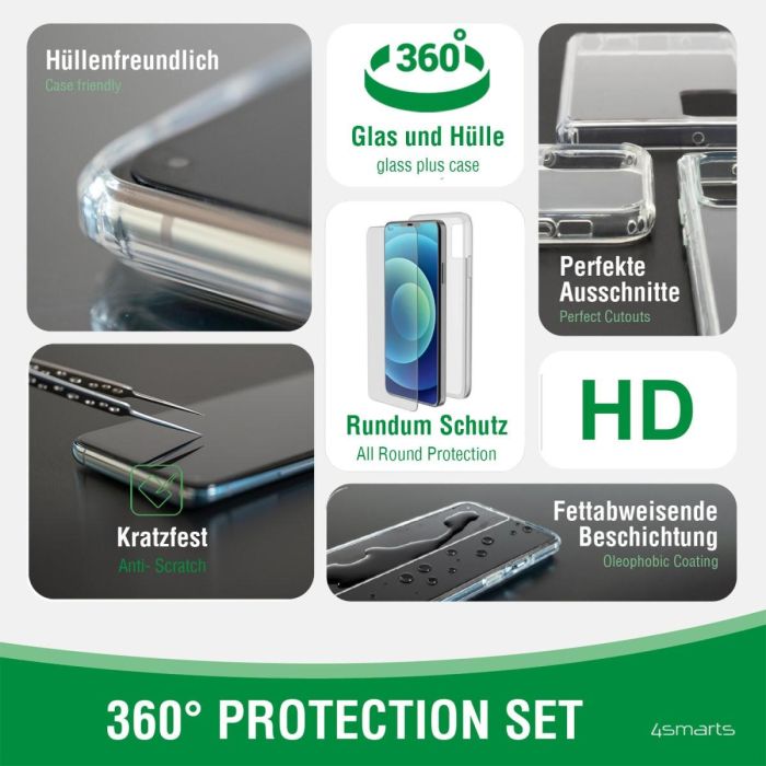 4smarts Funda Rígida con Protector de Pantalla 360 Starter X-Pro Full Cover Glas + UltiMag para iPhone 14 Transparente 1 4smarts Funda Rígida con Protector de Pantalla 360 Starter X-Pro Full Cover Glas + UltiMag para iPhone 14 Transparente 1