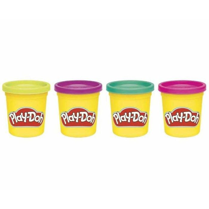 HASBRO Play-Doh Pack de 4 Botes de Plastilina Colores Surtidos para Niños | Edad Mínima 3 Años 1