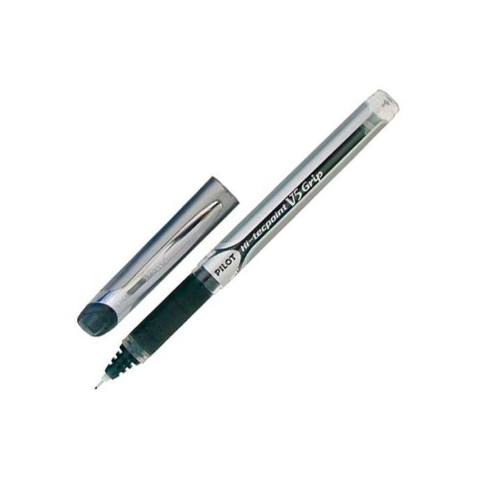 Pilot Rotulador de tinta líquida V-5 Grip con punta de aguja de 0.5 mm y trazo de 0.3 mm, color negro