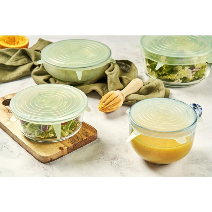 Quttin Set de 6 Tapas de Silicona Adaptables, 25 cm Ancho x 26 cm Largo x 2 cm Alto 13