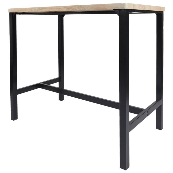 Home Deco Factory Juego De Mesa Con 4 Taburetes Loka, Estilo Industrial, Hierro y MDF, Mesa 100x60 cm h.86 cm, Taburete d.30 cm h.62 cm 3 Home Deco Factory Juego De Mesa Con 4 Taburetes Loka, Estilo Industrial, Hierro y MDF, Mesa 100x60 cm h.86 cm, Taburete d.30 cm h.62 cm 3