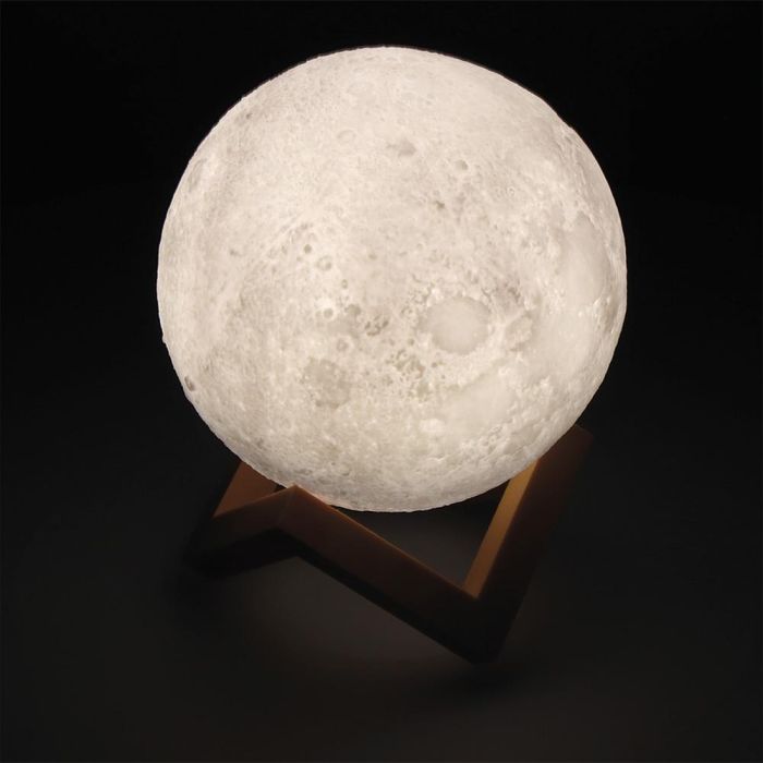 Lampara luna led calida/fria recargable ø8cm Lampara luna led calida/fria recargable ø8cm