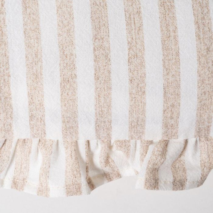 Cojín Rayas Beige Algodón 50 X 30 cm