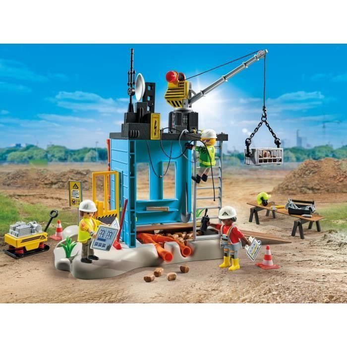 Playmobil 71650 Promo Pack Construcción - Playset con Técnico Electrónico, Andamio, Cabrestante y Accesorios de Obra para Niños +4 años 1