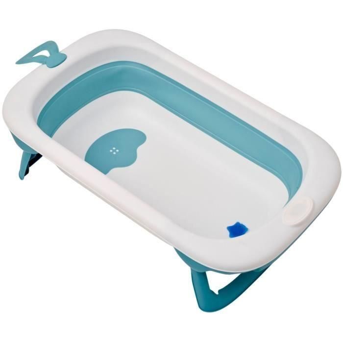 Bañera plegable - THERMOBABY - BALNÉA - Compacta - Tapón de drenaje - Hasta 18 meses - Azul 4