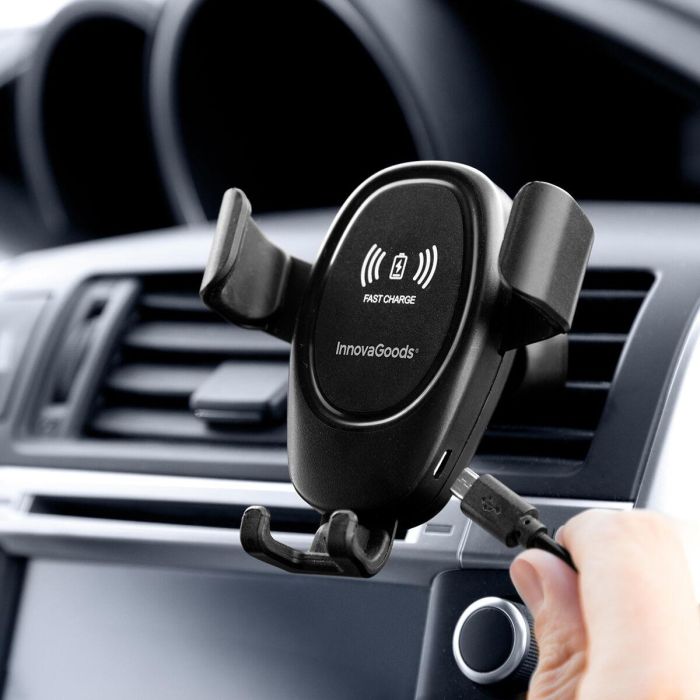 Soporte de Móvil con Cargador Inalámbrico para Coches Wolder InnovaGoods 7 Soporte de Móvil con Cargador Inalámbrico para Coches Wolder InnovaGoods 7
