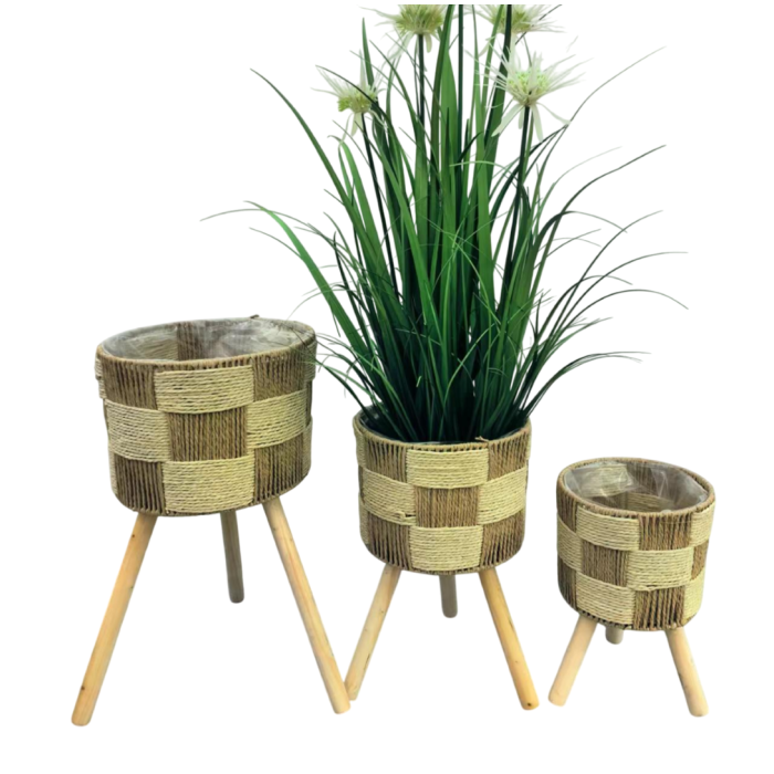 Macetero Urban DKD Home Decor Marron Claro 30 x 56 x 30 cm Set de 3 (4 Unidades) 0 Macetero Urban DKD Home Decor Marron Claro 30 x 56 x 30 cm Set de 3 (4 Unidades) 0