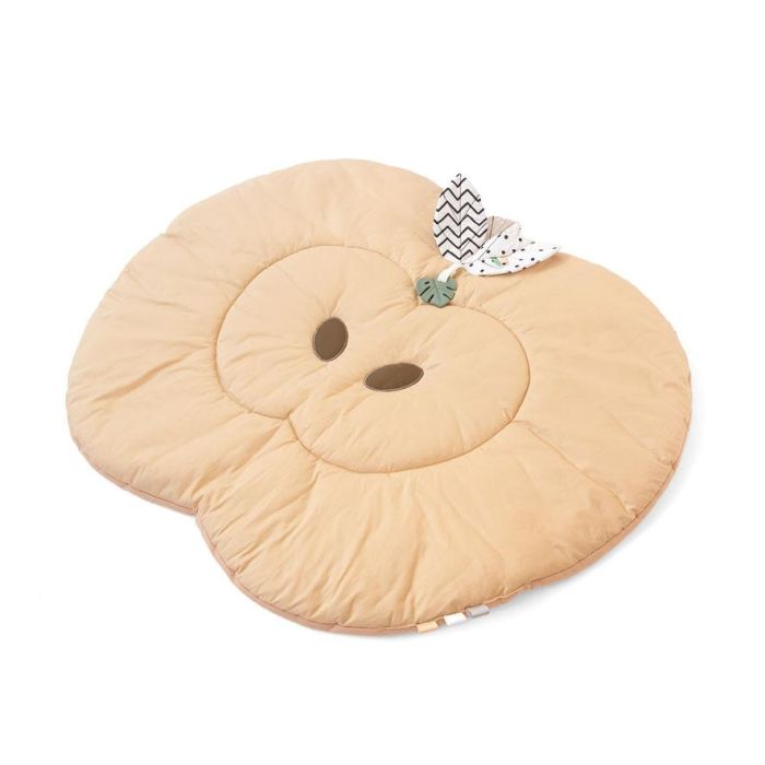 KioKids Mantita de Actividades de Algodón en Forma de Manzana para Bebé +2 Meses con Mordedor de Silicona y Sonajero 2