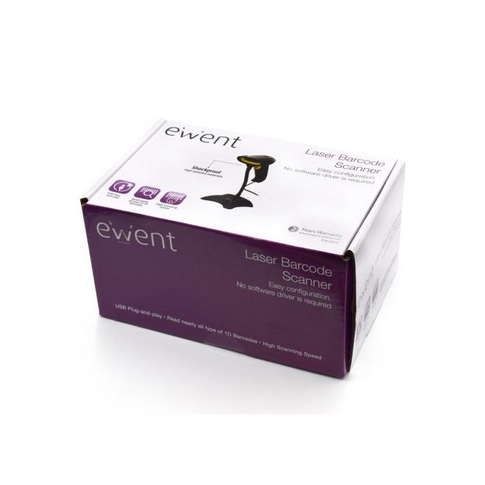 Lector Código de Barras con Soporte Ewent EW3400 LED USB 7 Lector Código de Barras con Soporte Ewent EW3400 LED USB 7