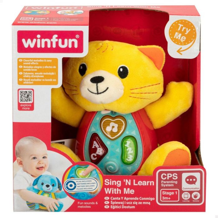 Peluche Winfun Animales ES 16 x 17,5 x 9,5 cm (6 Unidades) 2