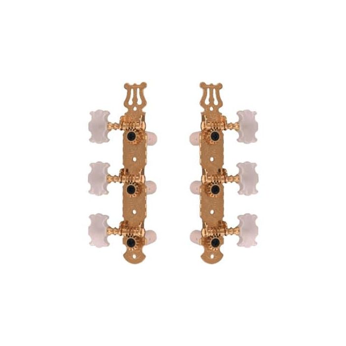 Clavijeros Para Guitarra Clásica En Forma De Mariposa. Puente De Clavijas Metálico En Color Dorado