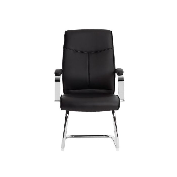 Silla Q-Connect Escritorio Mod Ena Simil Piel Base Metalica Alt Max 1050 Anc 630 Prof 650 Color Negro